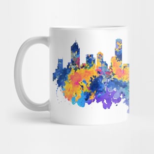 Melbourne Watercolor Skyline Mug